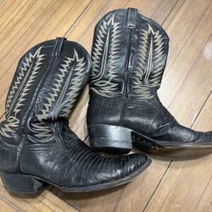 Cowtown Black Alligator Western Cowboy Boots